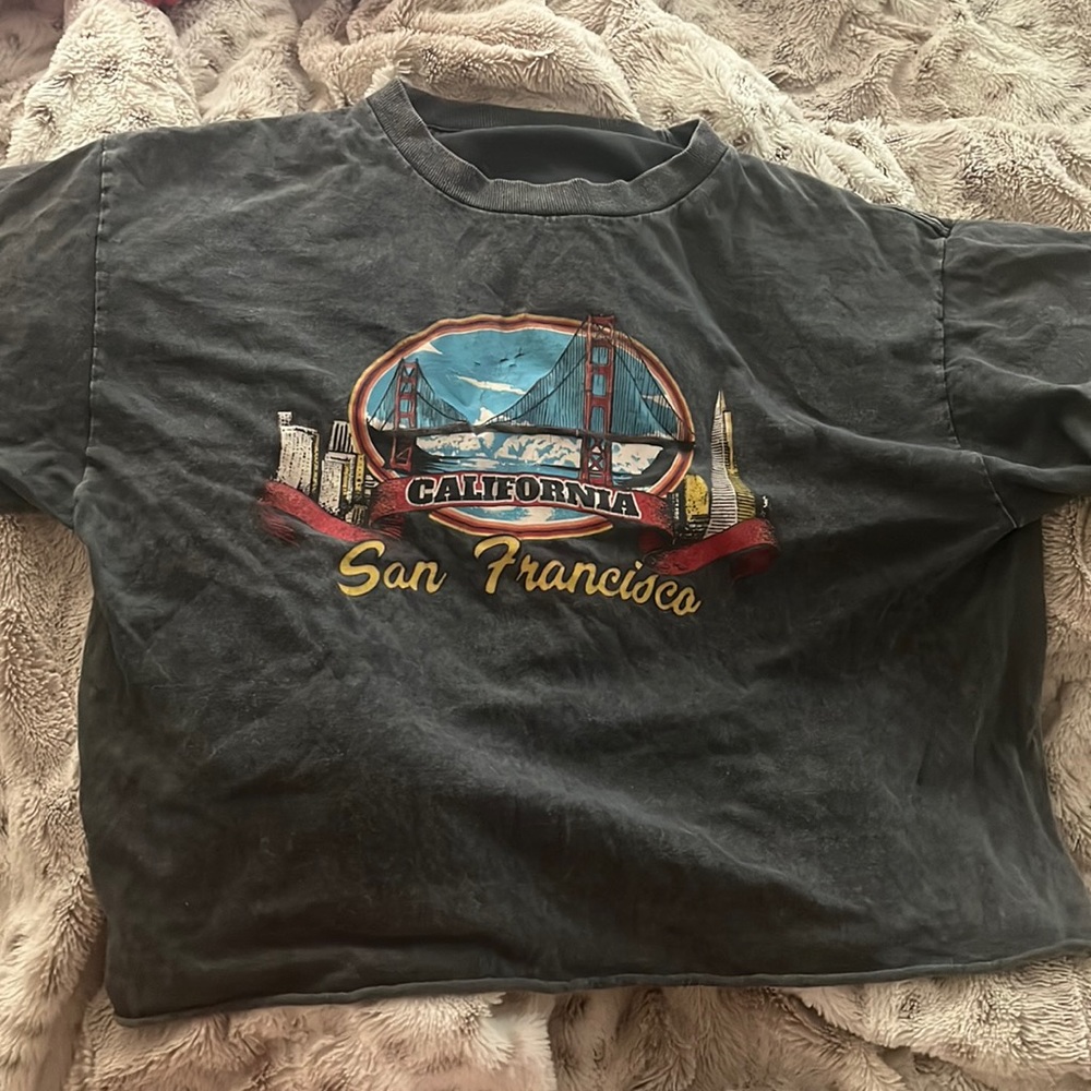 brandy melville san francisco cropped tee